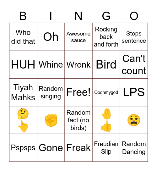 Icarus Bingo Card