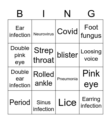 CAMP!!! Bingo Card