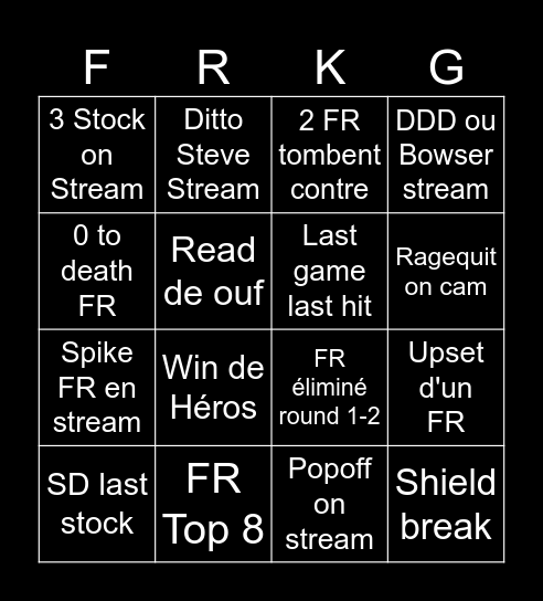 French Kagaribingo Card