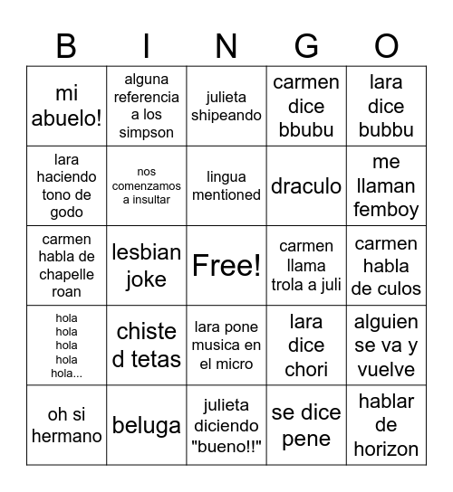 Number Bingo 1-75 Bingo Card