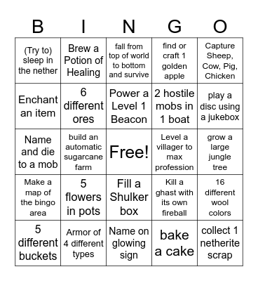 2025 St. Jude Minecraft Bingo Card