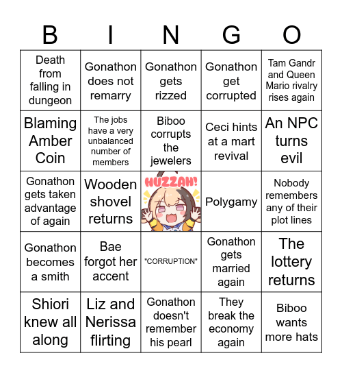 Enreco Bingo: Day 1 Bingo Card