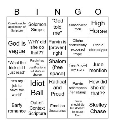 A TIME TO CRY Bingo Card