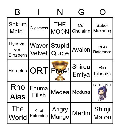 F/SR x HSR Collab BINGO Card