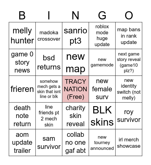 idv coa news bingo Card