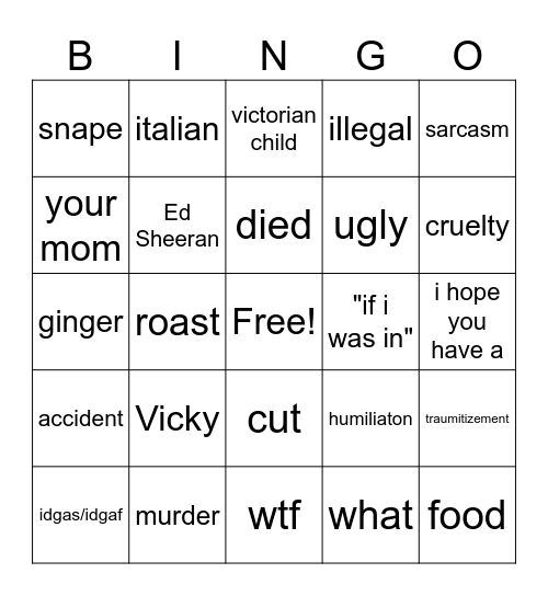 ailaughatmyownjokes Bingo Card