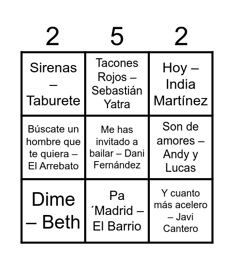 Boda Ana y Nacho Bingo Card