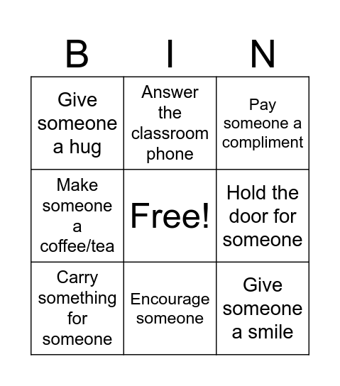 Ubuntu bingo Card