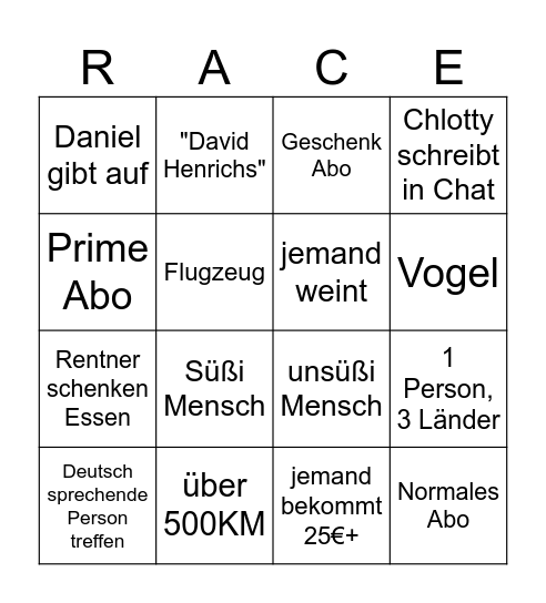 Folge 12 Bingo Card