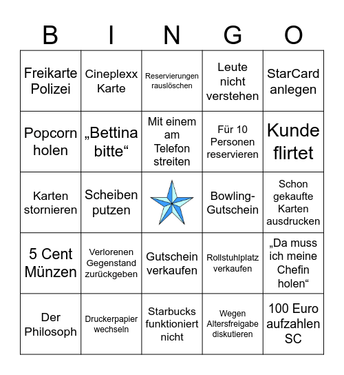 FamSonntag Kassa Bingo Card