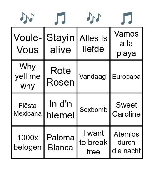 🎶 Bilstein Bingo 🎶 Bingo Card