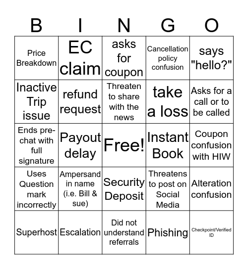 Belonging Bingo Card