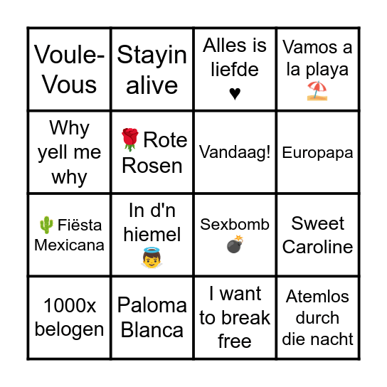 🎶 Bilstein Bingo 🎶 Bingo Card