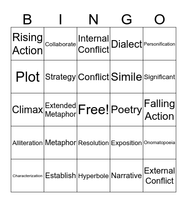 Term Bingo Card