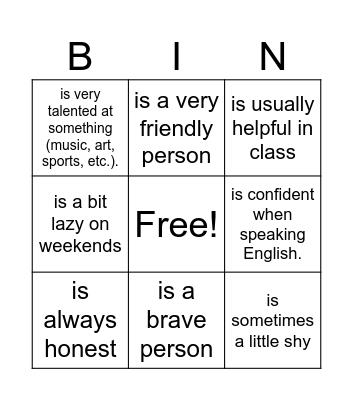 Find someone who ...? Bingo Card