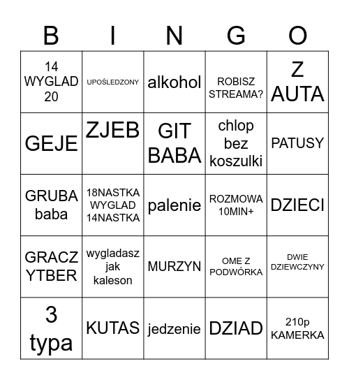 BINGO OME Bingo Card