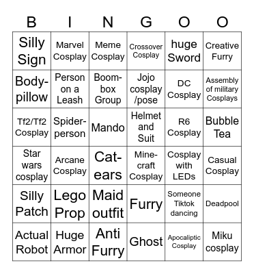 Fantasy Basel Bingo Card