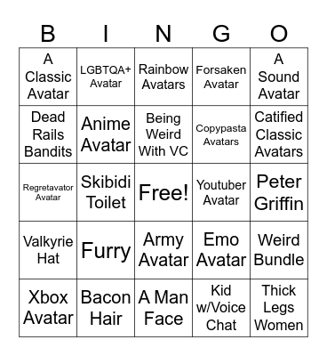 Natural Disaster Survival Bingo Card