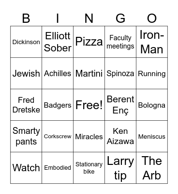 Larrypalooza Bingo Card