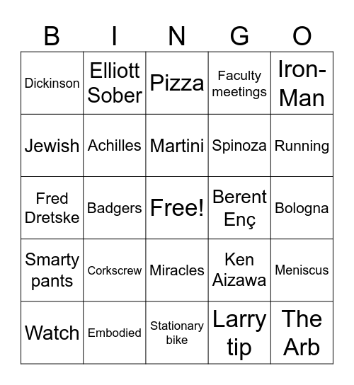 Larrypalooza Bingo Card