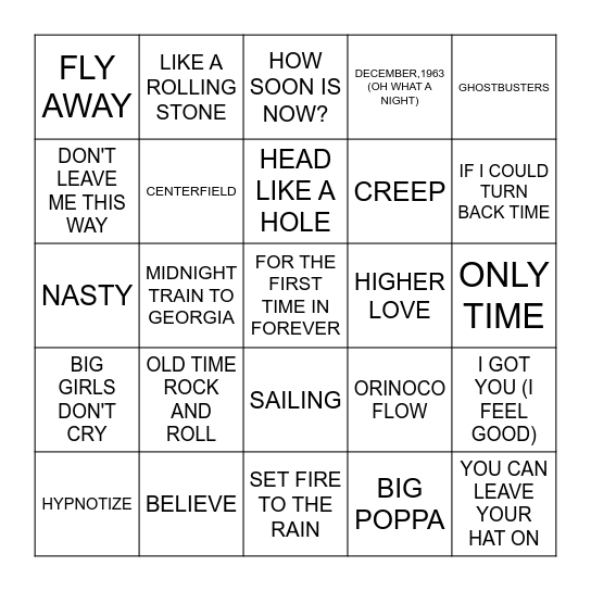 MAY Bingo Card