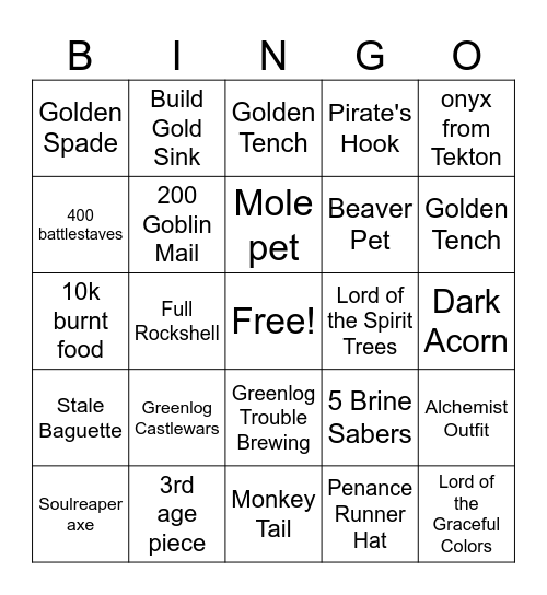 Iron Unity Summer Bingo Card