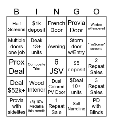 RBA Bingo Card