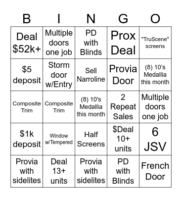 RBA Bingo Card