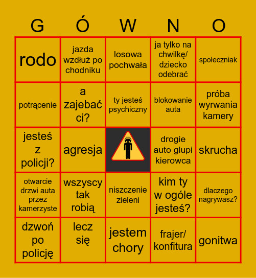 samochodoza core Bingo Card