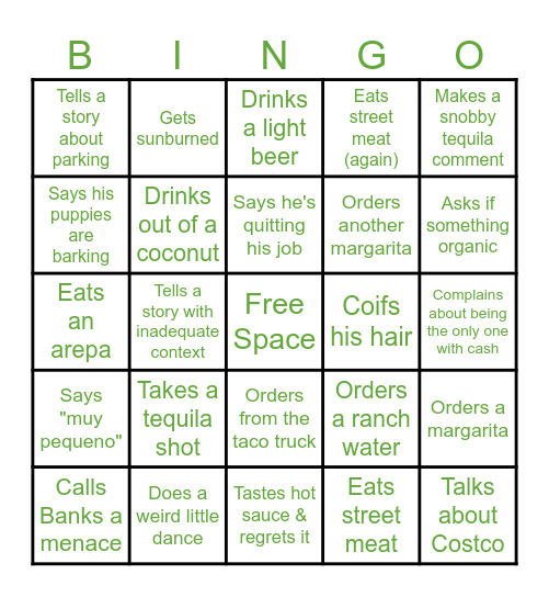 CAP'S 30th BIRTHDAY STREET FAIR CRAWL Bingo Card