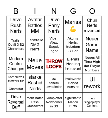 Season 3 / Summer Bingo Card