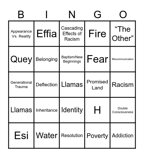 Home Going Going Gone Bingo Card