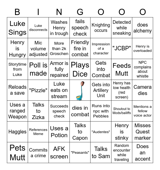 Luke Dale Live Stream 5-5-25 Bingo Card