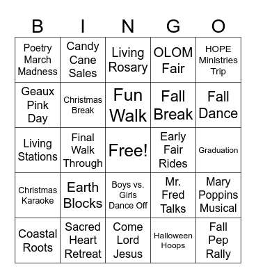 PEACE OUT CLASS OF 2025 Bingo Card