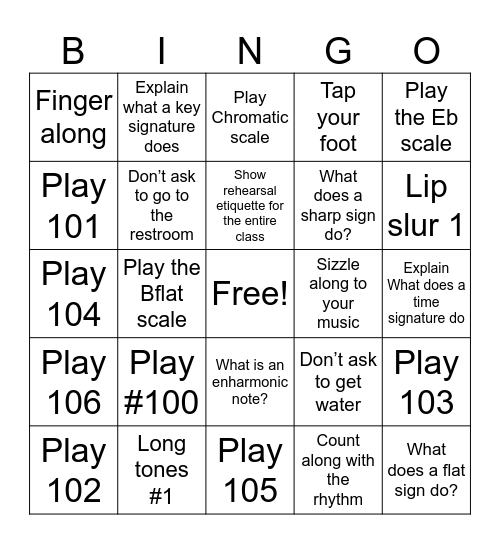 Kaffie Bingo Card