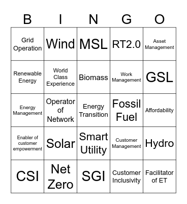 DN Bingo Card