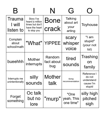 Rose Bush Call Bingo Car Bingo Card