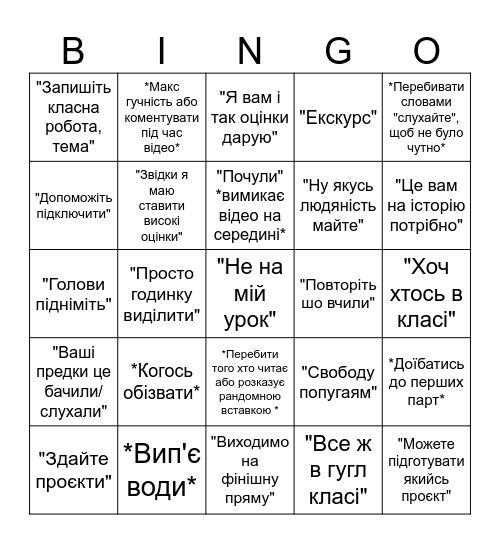 Мистецтво be like.. Bingo Card