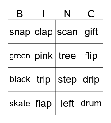 BS3 323 Bingo Card