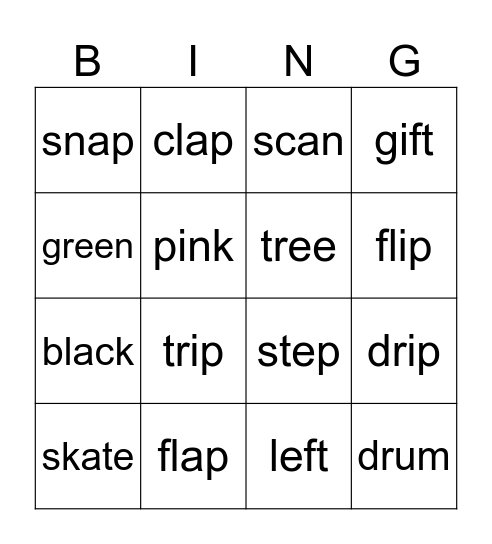 BS3 323 Bingo Card