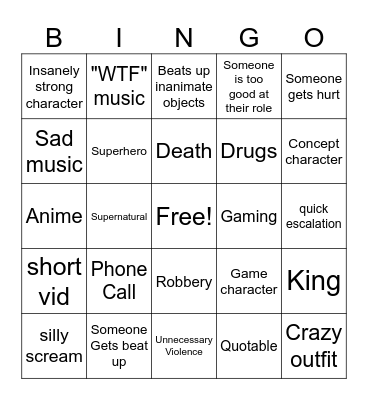 Caleb City Bingo Card