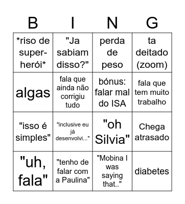 Coisinhas do Bruninho Bingo Card