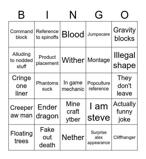 Very early bingo Card