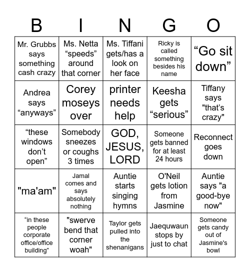 ATTTT LAAASSSTTTT Bingo Card
