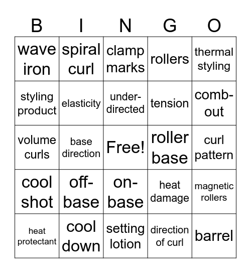 Coz Vocab Hunt Bingo Card