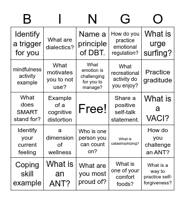 RPG Bingo Card
