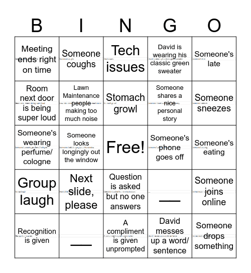 CPA Bingo! Bingo Card