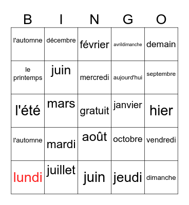 Anthony dekalb Bingo Card