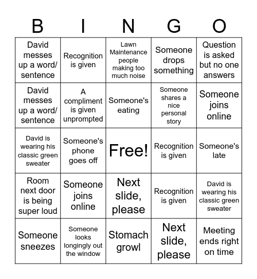 CPA Bingo! Bingo Card