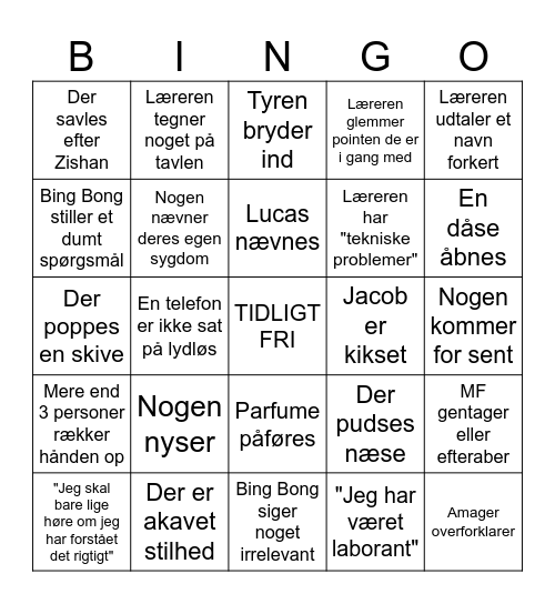 E27 Bingo Card